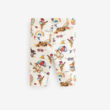 Load image into Gallery viewer, Cream Bunny Holiday Printed Cropped Leggings (3mths-6yrs)
