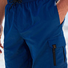 Load image into Gallery viewer, Navy Blue Cargo Swim Shorts
