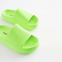 Load image into Gallery viewer, Lime Green Chunky Sliders (Older Girls)
