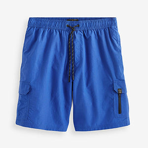Cobalt Blue Cargo Swim Shorts