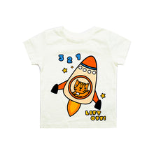 Load image into Gallery viewer, White Tiger Rocket Short Sleeve Character T-Shirt (3mths-6yrs)
