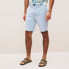 Load image into Gallery viewer, Light Blue Oxford Stretch Chino Shorts
