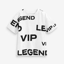 Load image into Gallery viewer, White VIP Legend Short Sleeves Slogan T-Shirt (3mths-6yrs)
