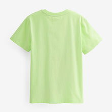Load image into Gallery viewer, Lime Green Rainbow All Over Print Short Sleeve T-Shirt (3-12yrs)
