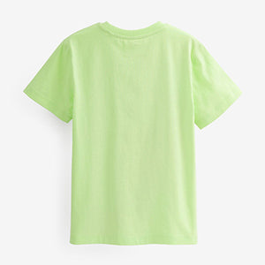 Lime Green Rainbow All Over Print Short Sleeve T-Shirt (3-12yrs)