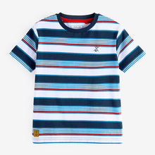 Load image into Gallery viewer, Blue/White Short Sleeve Stripe T-Shirt (3-12yrs)
