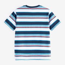 Load image into Gallery viewer, Blue/White Short Sleeve Stripe T-Shirt (3-12yrs)
