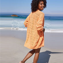 Load image into Gallery viewer, Fluro Orange Stitch Detail Cardigan
