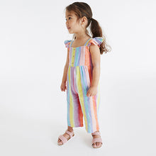 Load image into Gallery viewer, Multicolour Rainbow Stripe Jumpsuit (3mths-6yrs)
