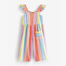 Load image into Gallery viewer, Multicolour Rainbow Stripe Jumpsuit (3mths-6yrs)
