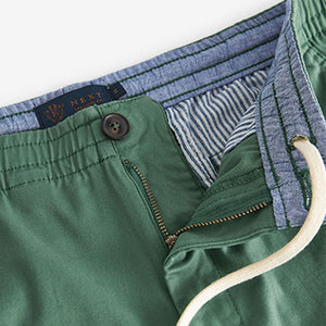 Green Stretch Chino Shorts
