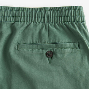 Green Stretch Chino Shorts