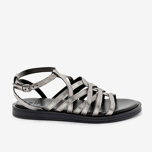 Pewder Forever Comfort® Woven Leather Gladiator Low Platform Sandals