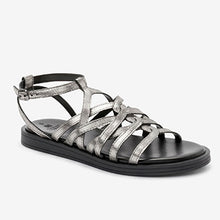 Load image into Gallery viewer, Pewder Forever Comfort® Woven Leather Gladiator Low Platform Sandals
