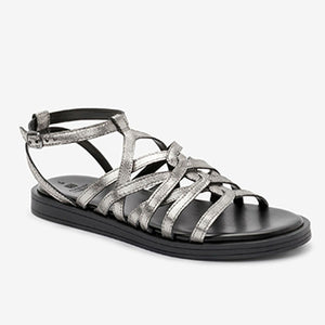 Pewder Forever Comfort® Woven Leather Gladiator Low Platform Sandals