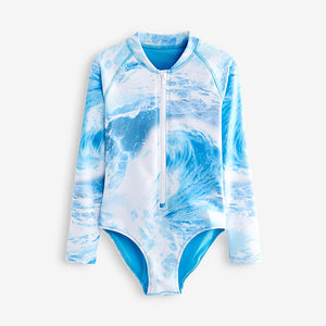 Blue Ocean Long Sleeved Swimsuit (3-12yrs)
