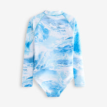 Load image into Gallery viewer, Blue Ocean Long Sleeved Swimsuit (3-12yrs)
