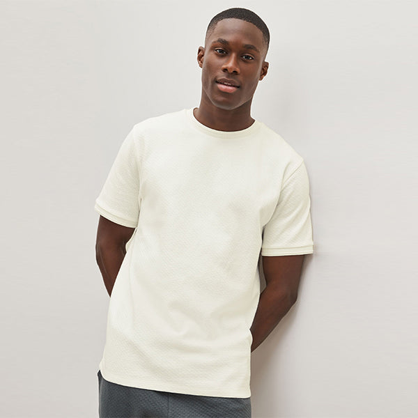 White Textured T-Shirt