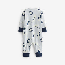 Load image into Gallery viewer, Blue Footless Sleepsuits 3 Pack (0mths-2yrs)
