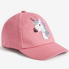 Load image into Gallery viewer, Pink Sequin Unicorn Sequin Cap (1-13yrs)

