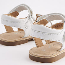 Load image into Gallery viewer, White Crossover Ankle Strap Sandals (Younger Girls)
