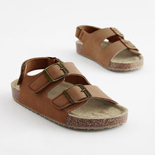 Load image into Gallery viewer, Tan Brown Corkbed Sandals (Older Boys)
