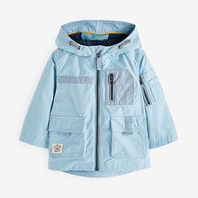 Load image into Gallery viewer, Light Blue Utility Shower Resistant Summer Coat (3mths-6yrs)
