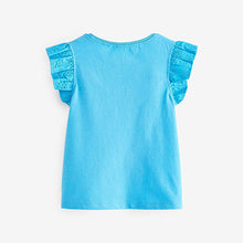 Load image into Gallery viewer, Blue Cotton Frill Vest (3mths-6yrs)
