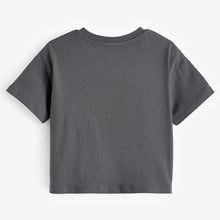 Load image into Gallery viewer, Charcoal Grey Sequin Celestial T-Shirt (3-12yrs)
