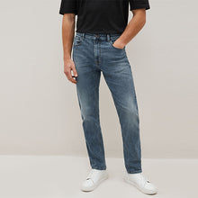 Load image into Gallery viewer, Vintage Mid Blue Slim Fit Essential Stretch Jeans
