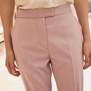 Pink Tailored Straight Trousers