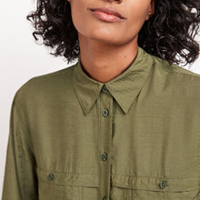 Load image into Gallery viewer, Khaki Green Long Sleeve Utility Shirt
