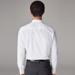 White Skinny Fit Easy Care Single Cuff Shirt