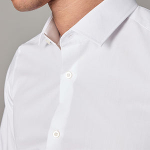 White Skinny Fit Easy Care Single Cuff Shirt