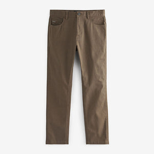 Mushroom Brown Textured Motion Flex Soft Touch Chino Trousers