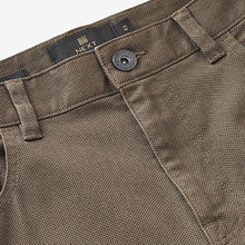 Load image into Gallery viewer, Mushroom Brown Textured Motion Flex Soft Touch Chino Trousers
