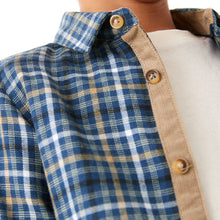 Load image into Gallery viewer, Blue Long Sleeve Check Shirt (3mths-6yrs)
