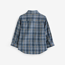 Load image into Gallery viewer, Blue Long Sleeve Check Shirt (3mths-6yrs)
