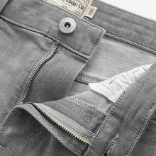 Load image into Gallery viewer, Light Grey Stretch Denim Shorts
