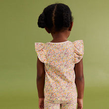 Load image into Gallery viewer, Pink/Lilac Ditsy Cotton Frill Vest (3mths-6yrs)
