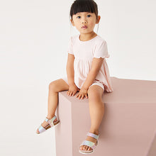 Load image into Gallery viewer, Pink Rainbow Corkbed Sandals (Younger Girls)

