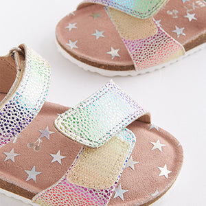 Pink Rainbow Corkbed Sandals (Younger Girls)
