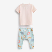 Load image into Gallery viewer, Mint Green Lion Baby Woven T-Shirt And Leggings Set 2 Piece (0-18mths)
