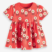 Load image into Gallery viewer, Red Geo Floral Cotton T-Shirt (3mths-6yrs)
