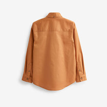 Load image into Gallery viewer, Tan Brown Long Sleeve Oxford Shirt (3-12yrs)
