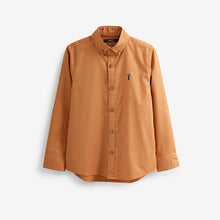 Load image into Gallery viewer, Tan Brown Long Sleeve Oxford Shirt (3-12yrs)
