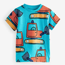 Load image into Gallery viewer, Blue Digger Short Sleeve All Over Print T-Shirt (3mths-6yrs)
