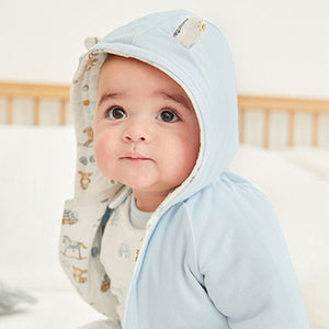 Blue Lightweight Jersey Baby Jacket (0mths-18mths)