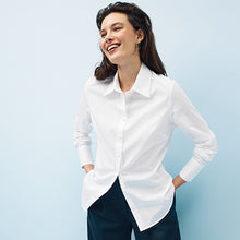 Load image into Gallery viewer, White Fitted Cotton Formal Shirt
