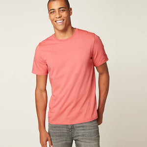 Coral Pink Essential Crew Neck T-Shirt